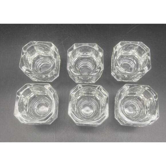 VTG Covetro Luxor CLEAR Glass Egg Cups Made In Italy 2” Set Of 6 - Picture 3 of 8